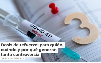 Nuevo artículo de Blanca Lumbreras y Elsa López «Dosis de refuerzo: para quién, cuándo y por qué generan tanta controversia»