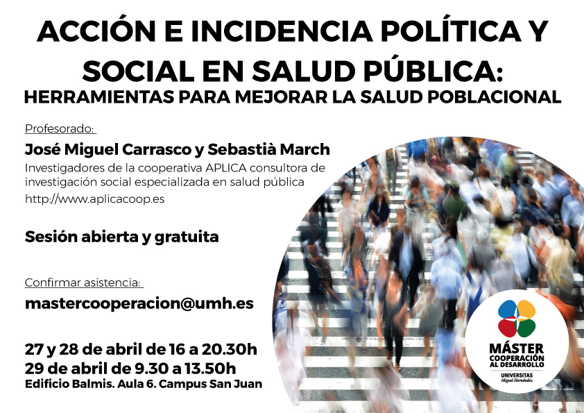(Español) Taller abierto y gratuito sobre «Acción e Incidencia Política en Salud Pública».